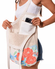 Flower Bunch Printed Net Market Bag