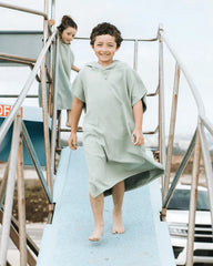 Terra Hooded Poncho Youth - Sage
