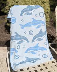 Dolphin Bubbles Kids Towel