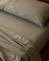 Classic Micro Twill Solid Melange Pillowcase Set Moss