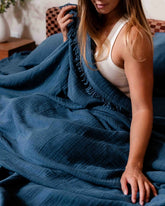 Lara Dark Denim - PARTY BLANKET™ - Queen