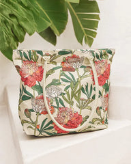 Floral Beach Tote