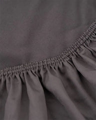 Luxe Sateen Fitted Sheet Steel Grey
