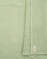 Little Fishies Waffle Blanket - Sage