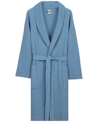 Micro Waffle Robe - Slate Blue