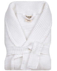Micro Waffle Robe - Frost White