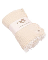 Little Fishies Gauze Receiving Blanket - Natural
