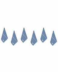 Classic Bath Washcloth Bundle- 6 Pack - Slate Blue