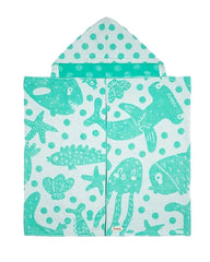 Sea Creatures Hooded Kids Bath Towel
