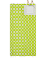 Checker Towel Bag - Lime