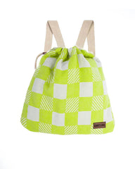 Checker Towel Bag - Lime