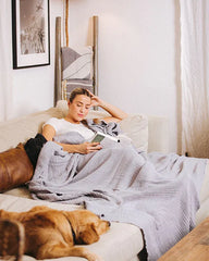 Lara Light Grey - PARTY BLANKET⢠- Queen