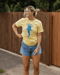 Spotted Shark SS Tee - Pastel Yellow