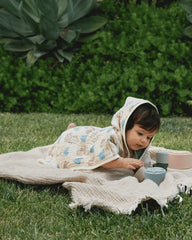 Ducky Gauze Hooded Poncho