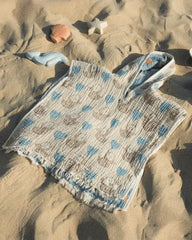 Ducky Gauze Hooded Poncho
