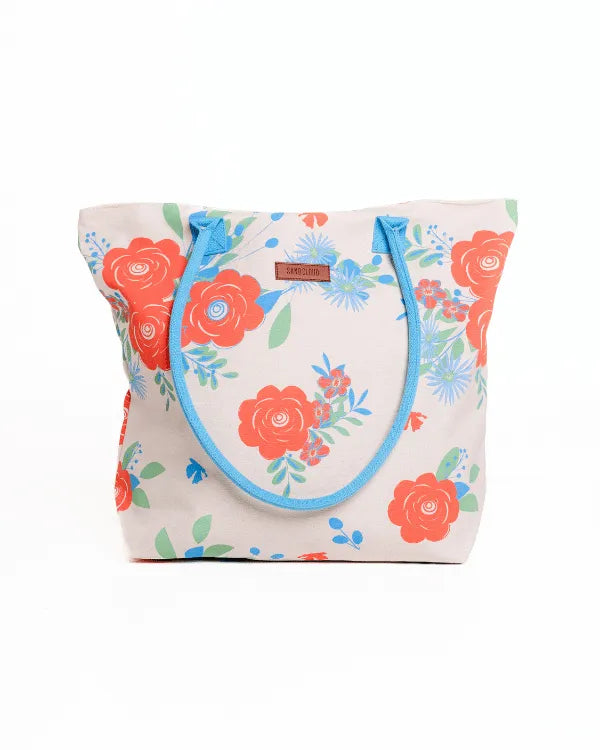 Floral Beach Tote