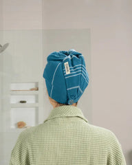 Classic Hair Towel - Teal Blue