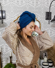 Terra Hair Towel - Navy