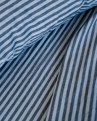 Classic Micro Twill Stripe Melange Fitted Sheet Indigo