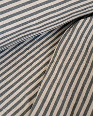Classic Micro Twill Stripe Melange Fitted Sheet Steel Grey