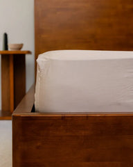 Luxe Sateen Fitted Sheet Beige