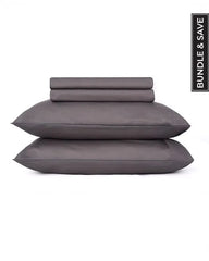 Luxe Sateen Sheet Set Steel Grey