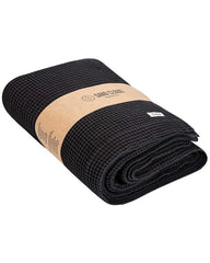 Micro Waffle Shower Curtain - Black