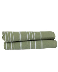 Classic Fringeless Hand Bath Bundle 2 Pack - Hedge Green