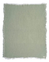 Little Fishies Gauze Receiving Blanket - Sage