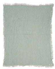 Little Fishies Gauze Receiving Blanket - Seafoam