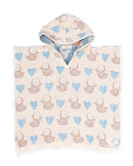 Ducky Gauze Hooded Poncho