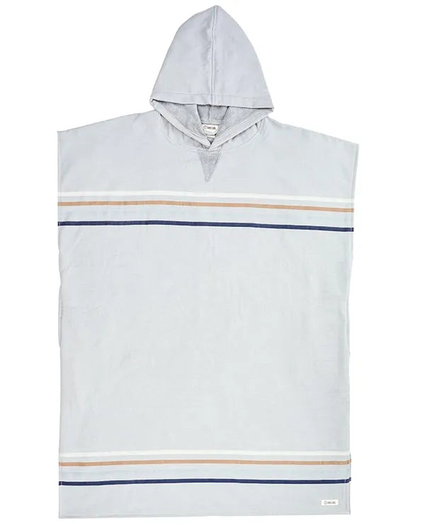 Border Classic Stripe Poncho - Grey