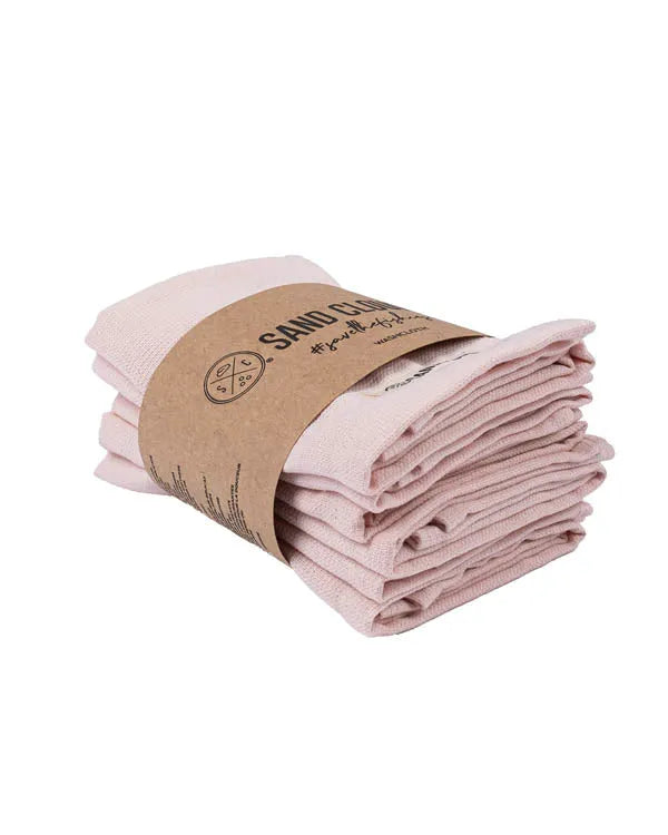Terra Bath Washcloth Bundle 6 Pack - Calcite Pink