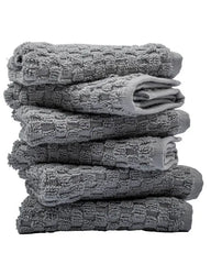 Atom Washcloth Bath Bundle- 6 Pack - Grey