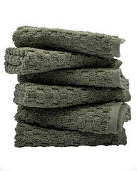 Atom Washcloth Bath Bundle 6 Pack - Hedge Green