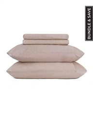 Signature Percale Solid Sheet Set Beige