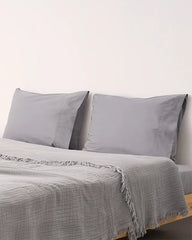 Signature Percale Solid Pillowcase Set Grey