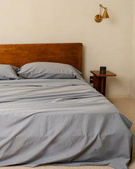 Signature Percale Solid Flat Top Sheet Grey