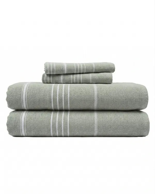Classic Fringeless XL Bath Bundle - Sage